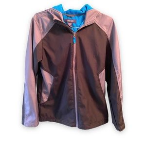 Boys Gray Jacket with Hoodie